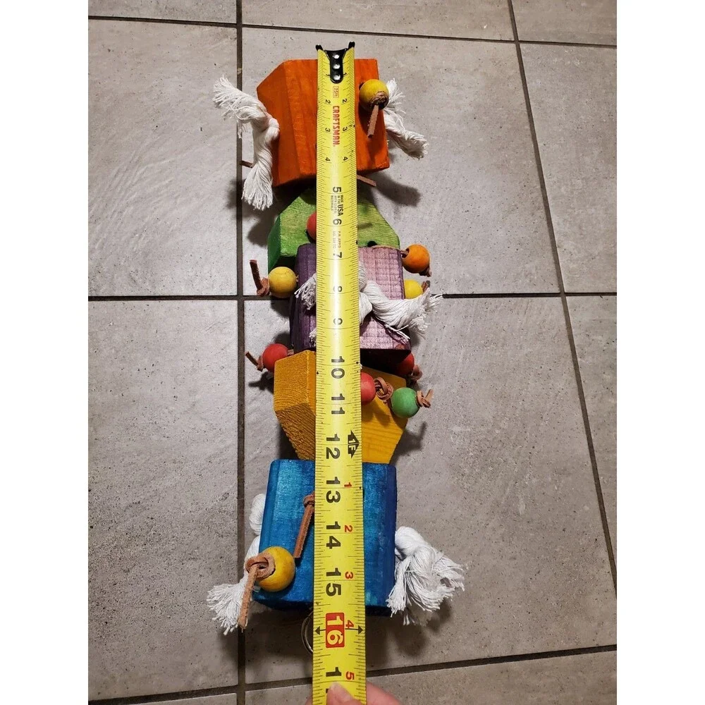 Caitec Featherland Large Bird Parrot Chewing Toy Wooden Block Loaded Dice XL